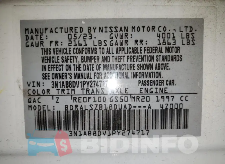 3N1AB8DV1PY274717 Photo# 12