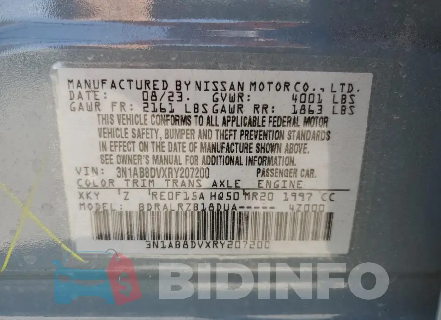 3N1AB8DVXRY207200 Photo# 12