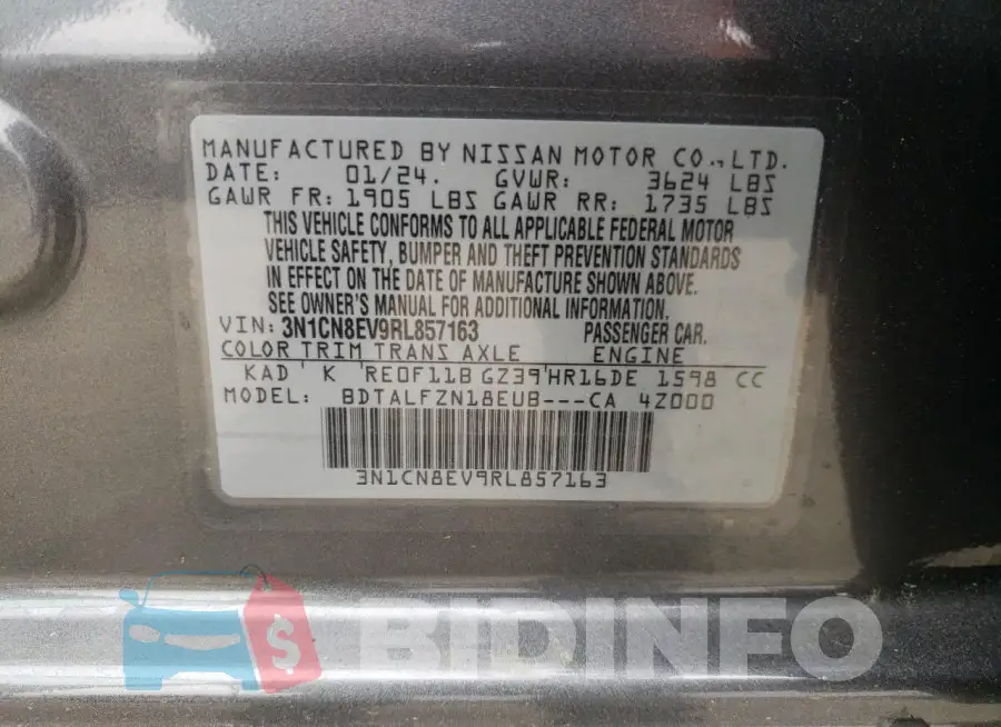 3N1CN8EV9RL857163 Photo# 12