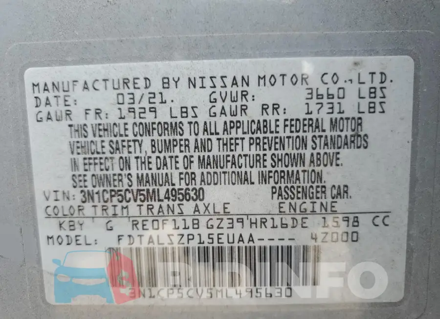 3N1CP5CV5ML495630 Photo# 12