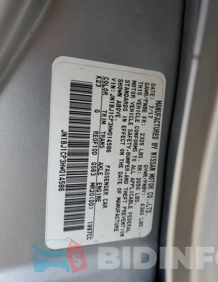 JN1BJ1CP3HW014586 Photo# 14