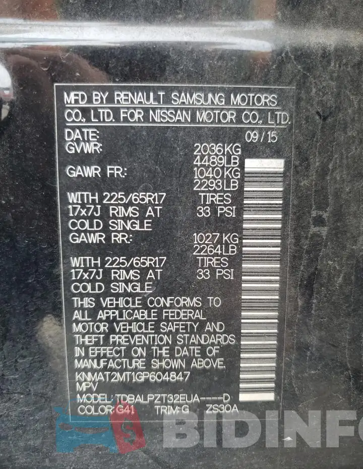 KNMAT2MT1GP604847 Photo# 14