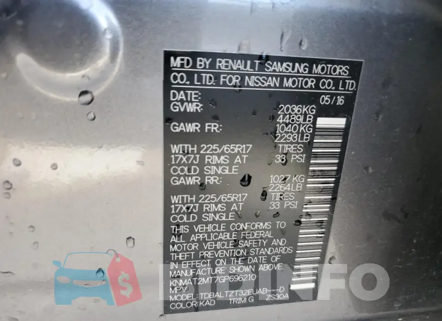 KNMAT2MT7GP696210 Photo# 12