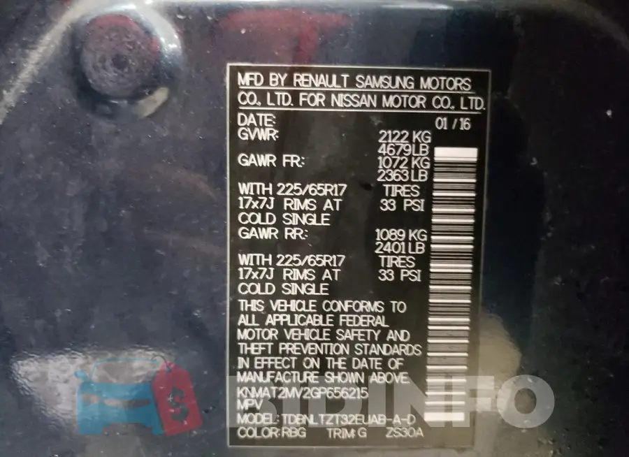 KNMAT2MV2GP656215 Photo# 14