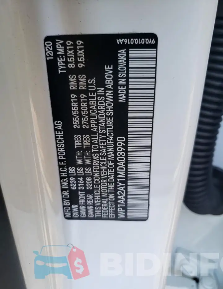 WP1AA2AY1MDA03990 Photo# 14