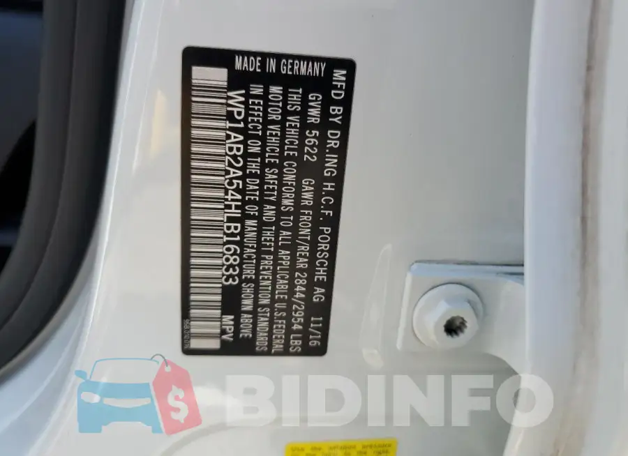 WP1AB2A54HLB16833 Photo# 14