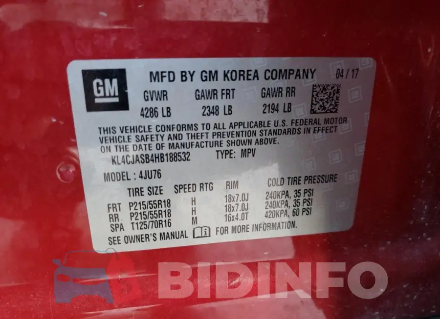 KL4CJASB4HB188532 Photo# 13