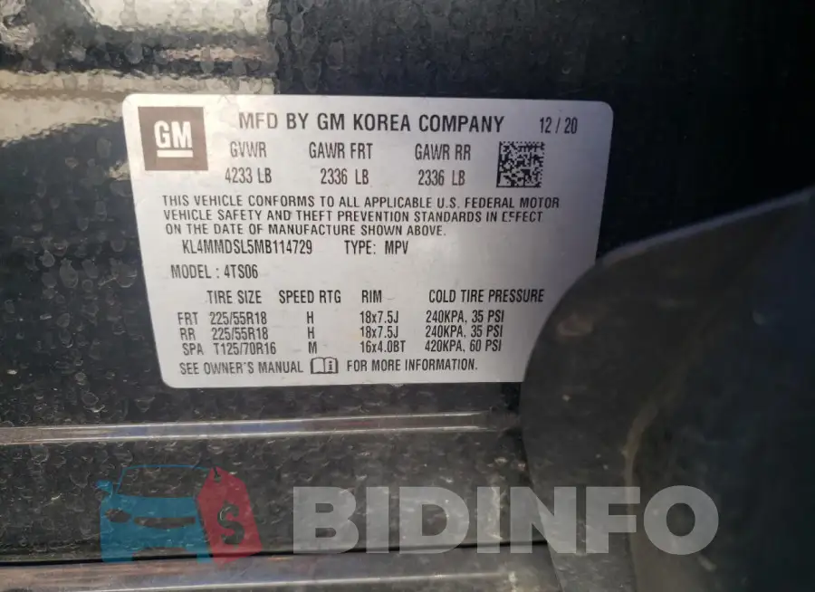 KL4MMDSL5MB114729 Photo# 13