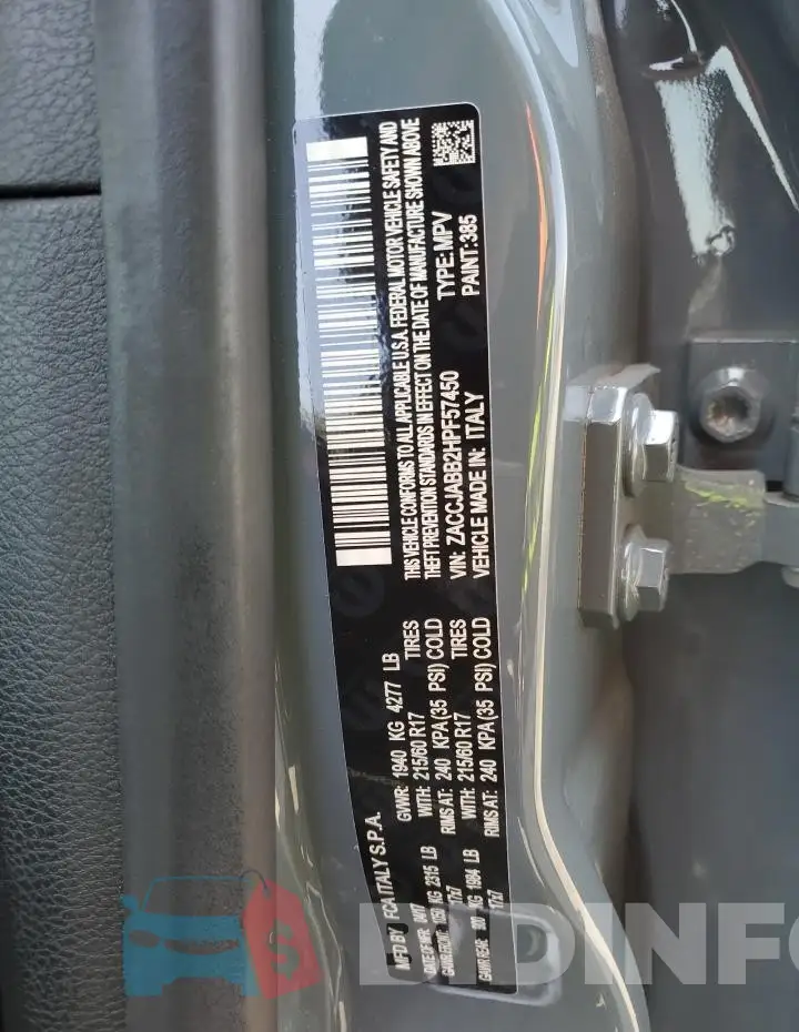 ZACCJABB2HPF57450 Photo# 12