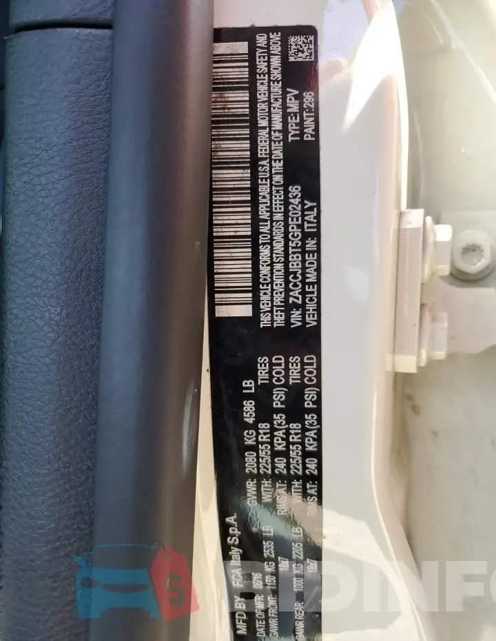 ZACCJBBT5GPE02436 Photo# 13
