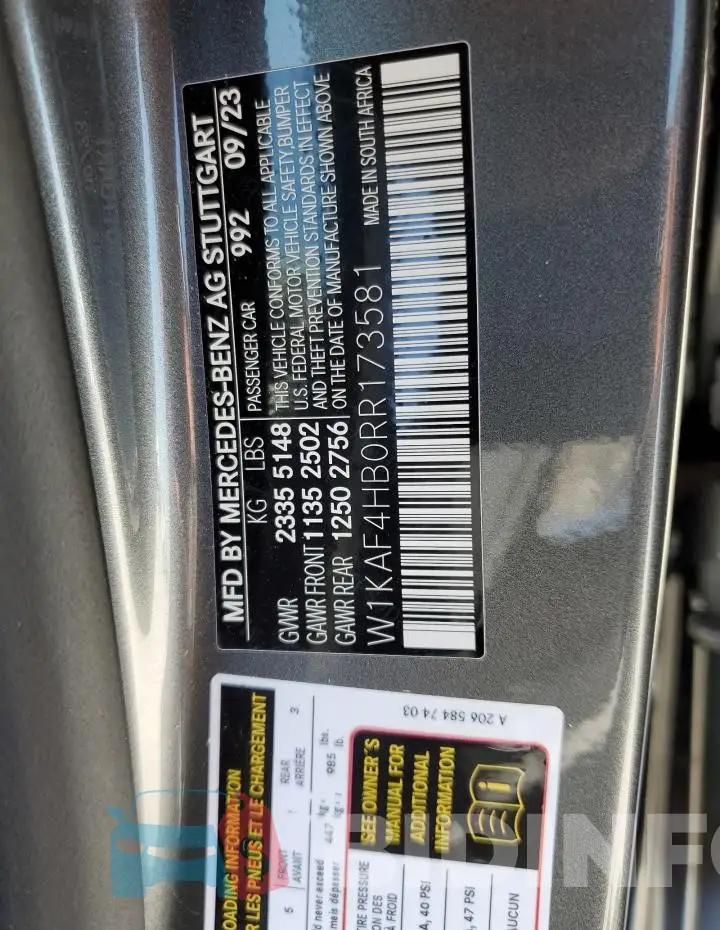 W1KAF4HB0RR173581 Photo# 13
