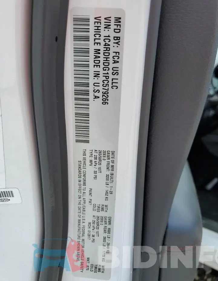 1C4RDHDG1PC579266 Photo# 13