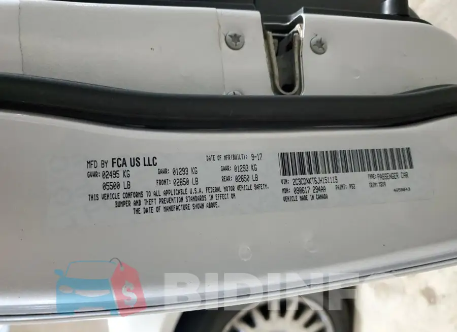 2C3CDXKT6JH151119 Photo# 12