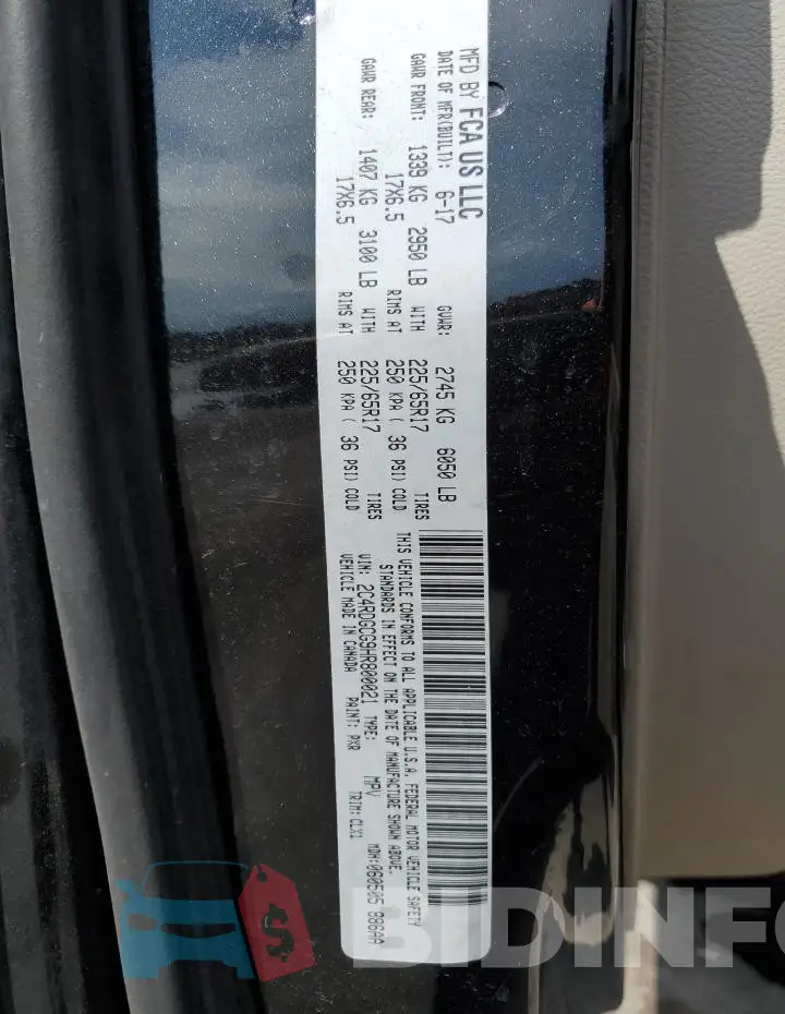 2C4RDGCG9HR800021 Photo# 13