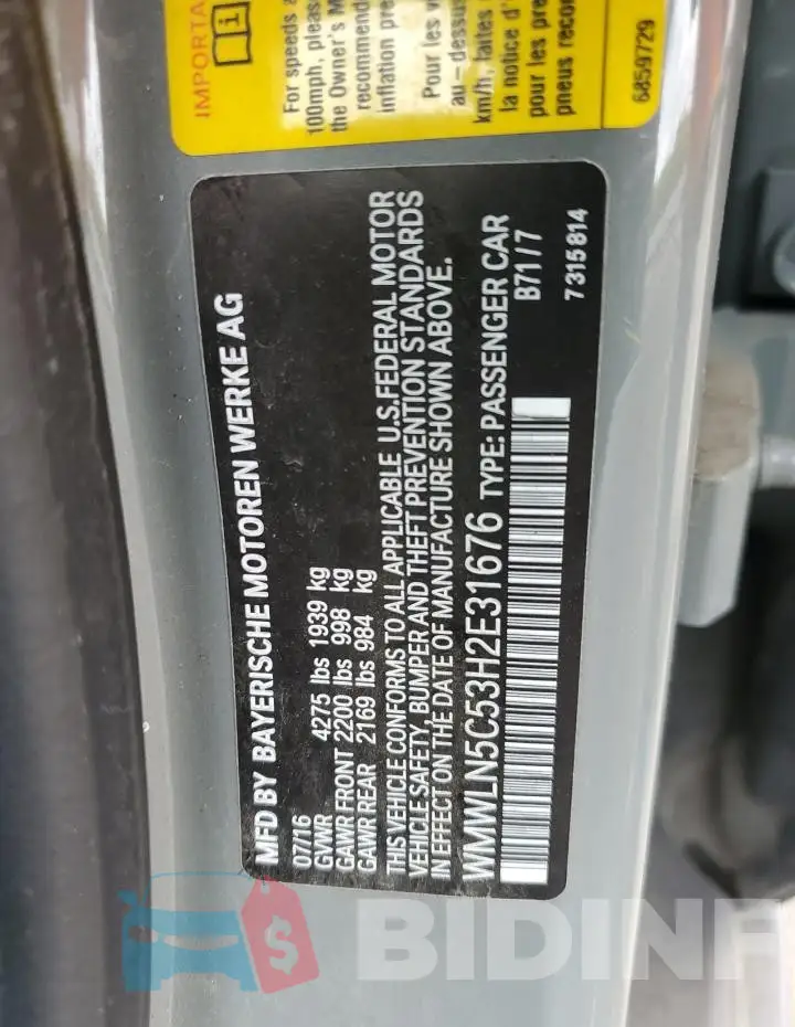 WMWLN5C53H2E31676 Photo# 12