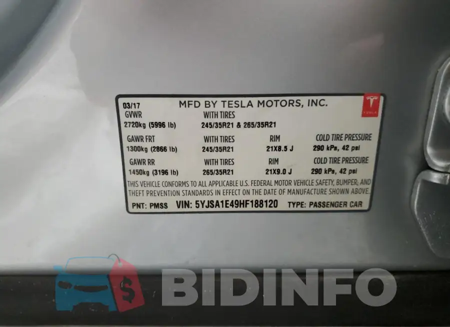 5YJSA1E49HF188120 Photo# 10