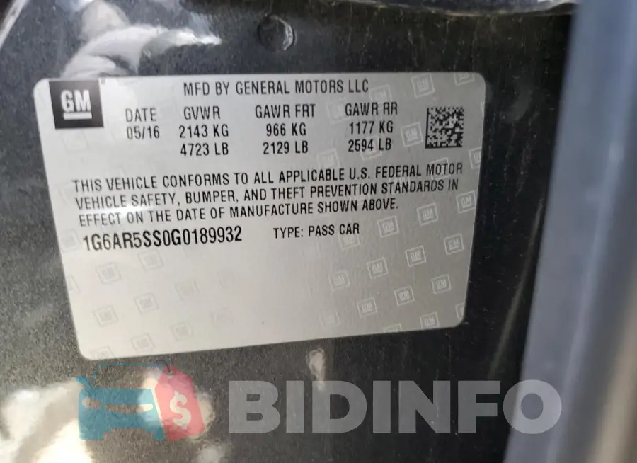 1G6AR5SS0G0189932 Photo# 12