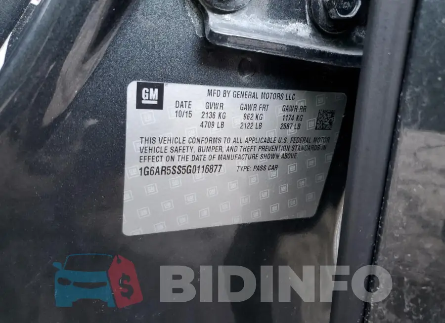 1G6AR5SS5G0116877 Photo# 12