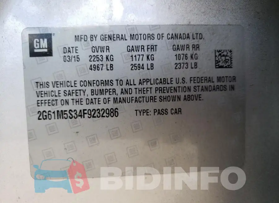 2G61M5S34F9232986 Photo# 12