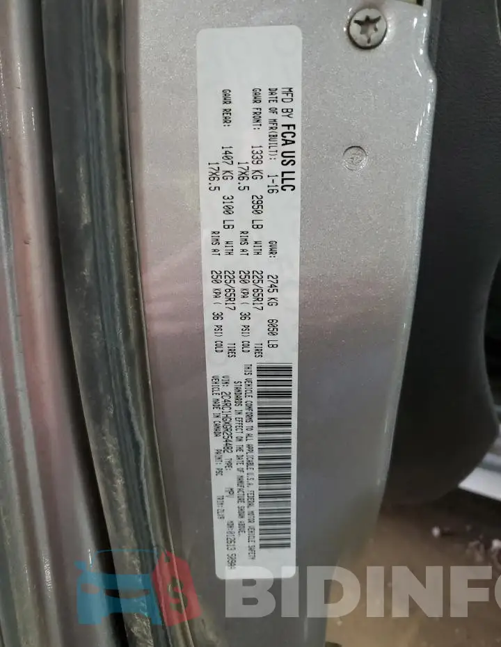 2C4RC1HGXGR254482 Photo# 13