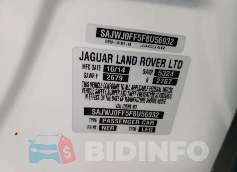 SAJWJ0FF5F8U56932 Photo# 12