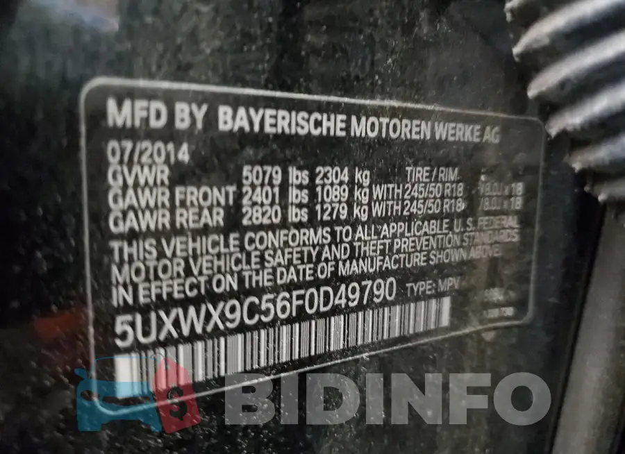 5UXWX9C56F0D49790 Photo# 13
