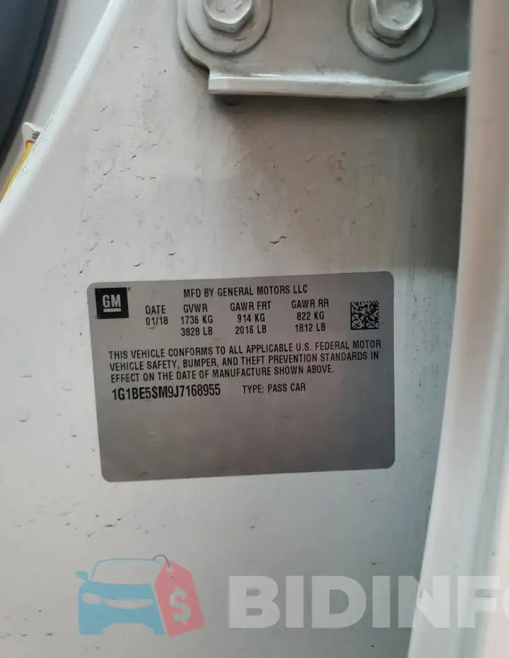 1G1BE5SM9J7168955 Photo# 12