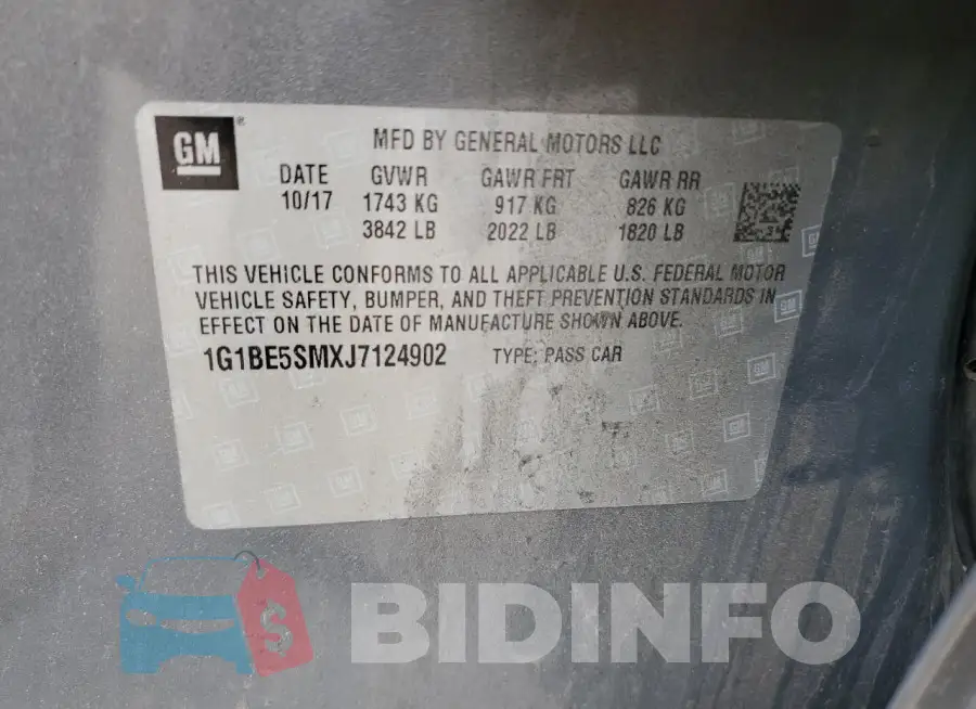 1G1BE5SMXJ7124902 Photo# 12