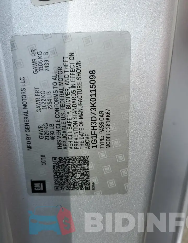 1G1FH3D73K0115098 Photo# 13
