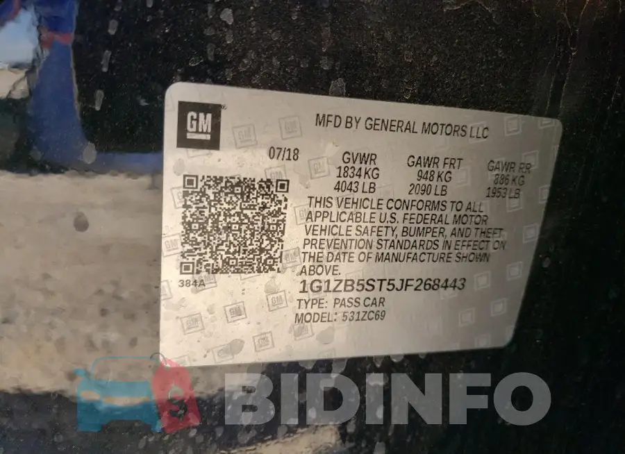 1G1ZB5ST5JF268443 Photo# 13