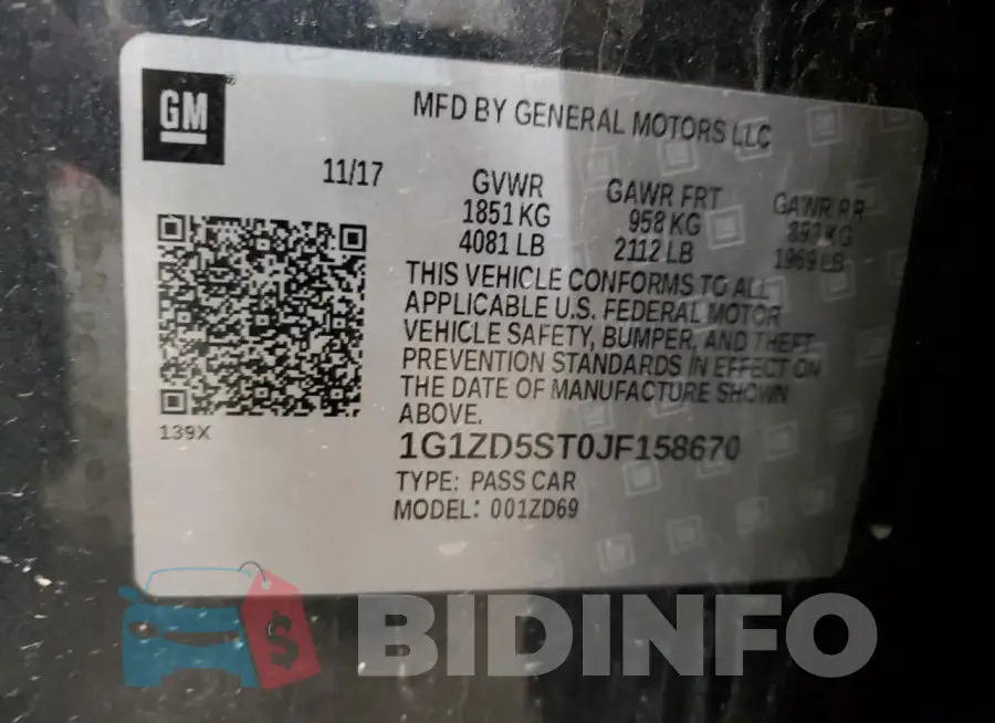 1G1ZD5ST0JF158670 Photo# 12