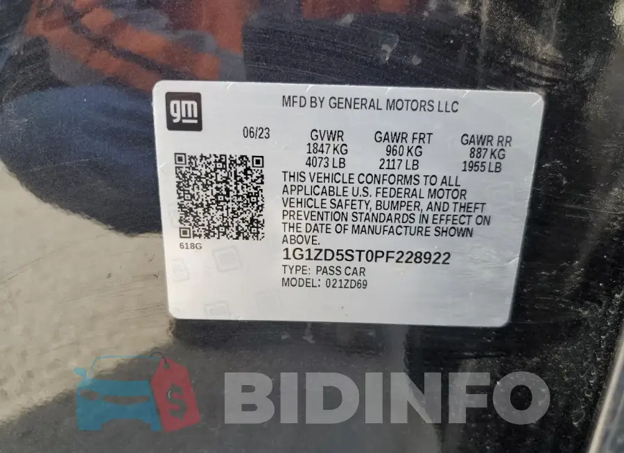 1G1ZD5ST0PF228922 Photo# 13