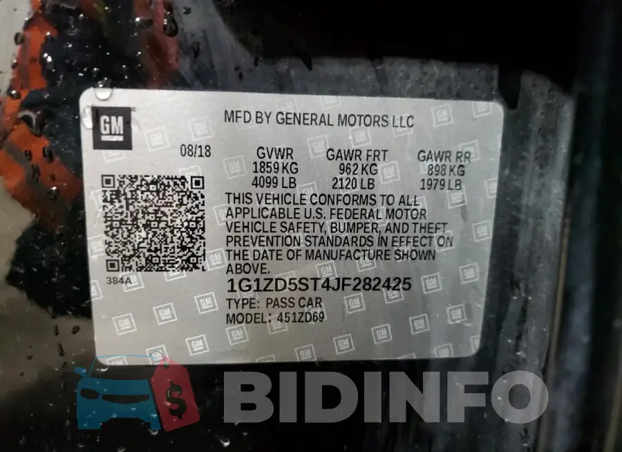 1G1ZD5ST4JF282425 Photo# 13