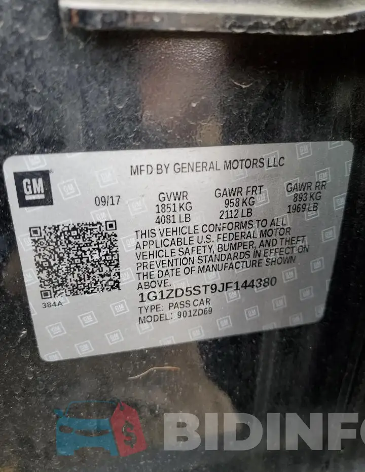 1G1ZD5ST9JF144380 Photo# 12