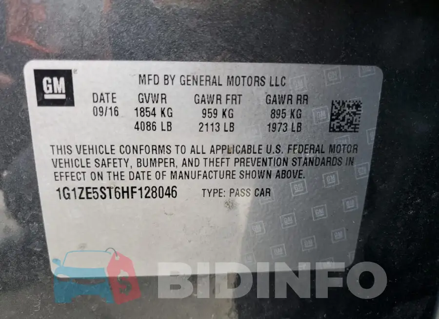 1G1ZE5ST6HF128046 Photo# 12