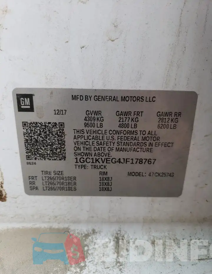 1GC1KVEG4JF178767 Photo# 12