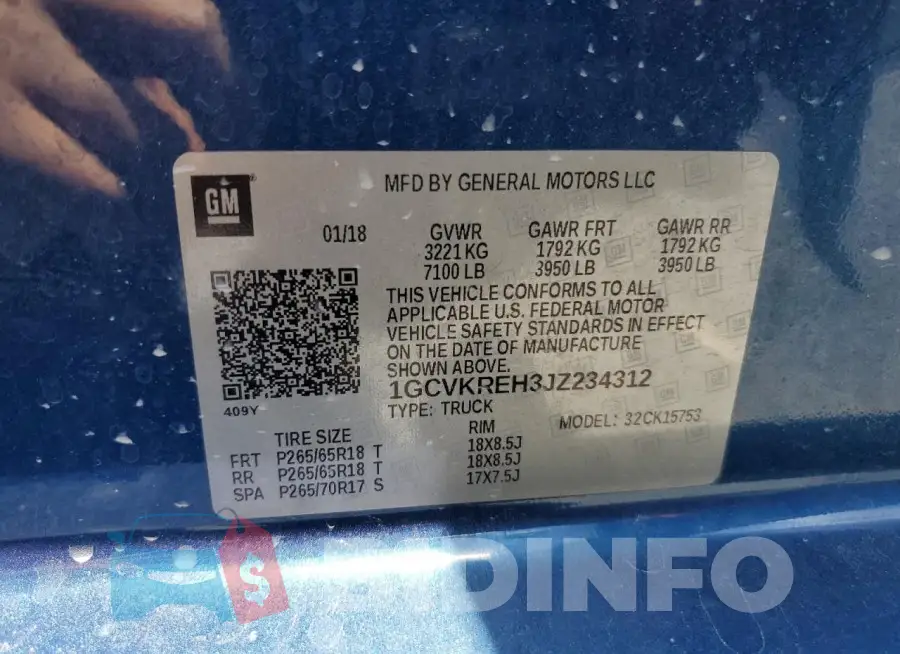 1GCVKREH3JZ234312 Photo# 12