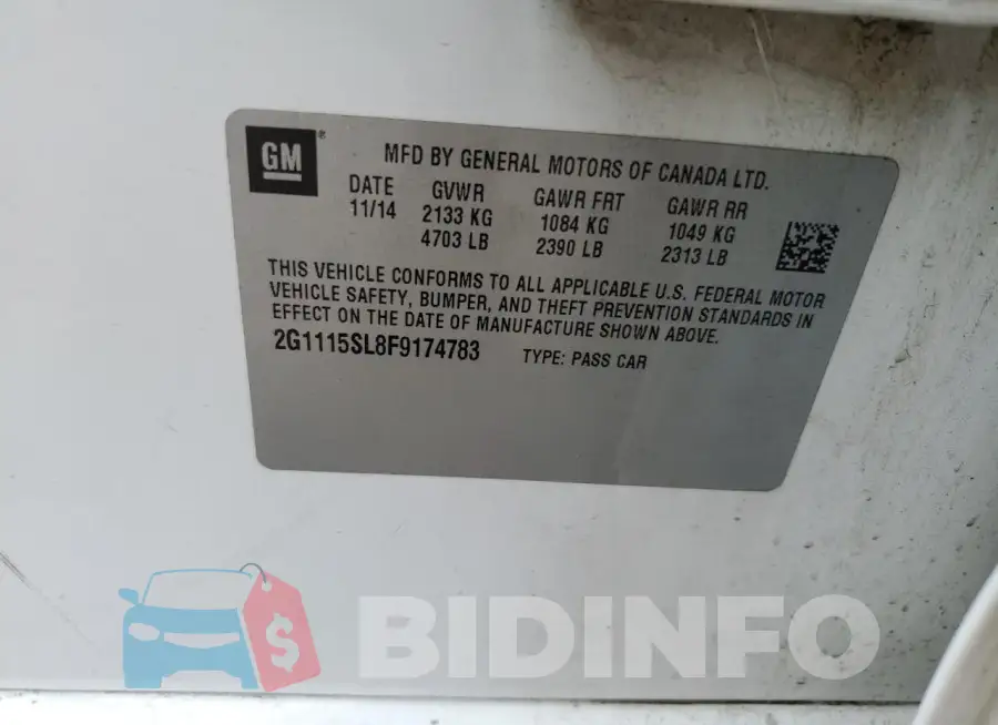 2G1115SL8F9174783 Photo# 12