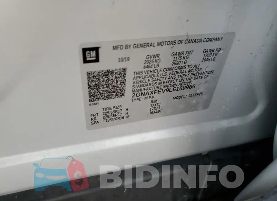 2GNAXFEV9L6159965 Photo# 13