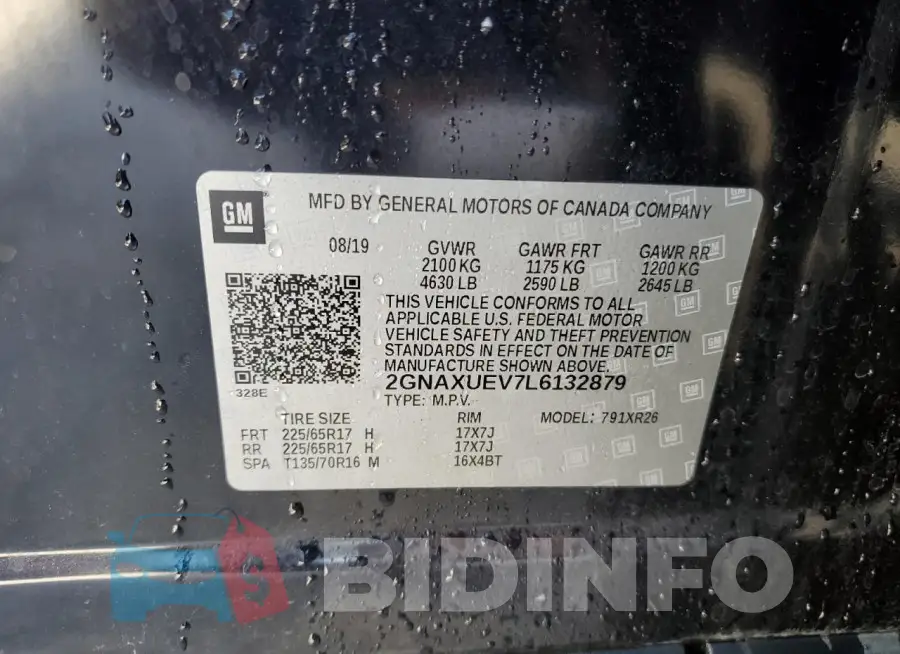 2GNAXUEV7L6132879 Photo# 14