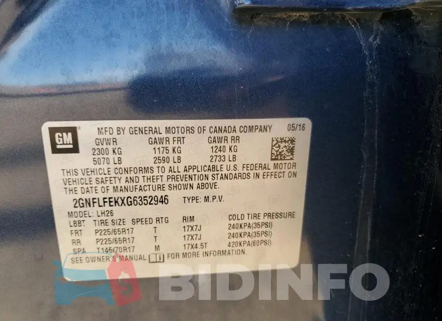 2GNFLFEKXG6352946 Photo# 12