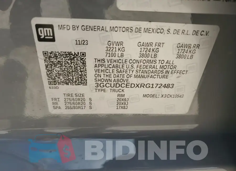 3GCUDCEDXRG172483 Photo# 12