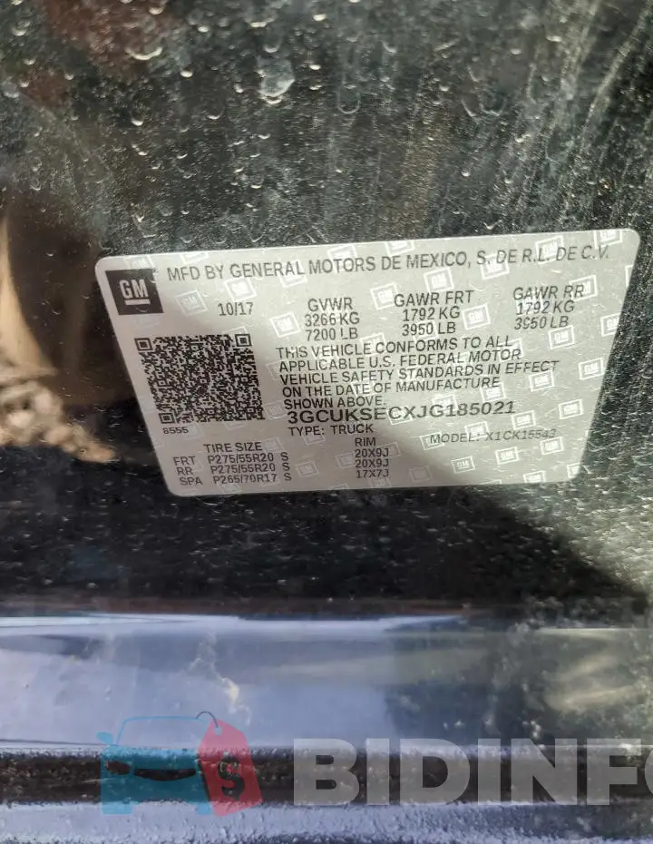 3GCUKSECXJG185021 Photo# 13