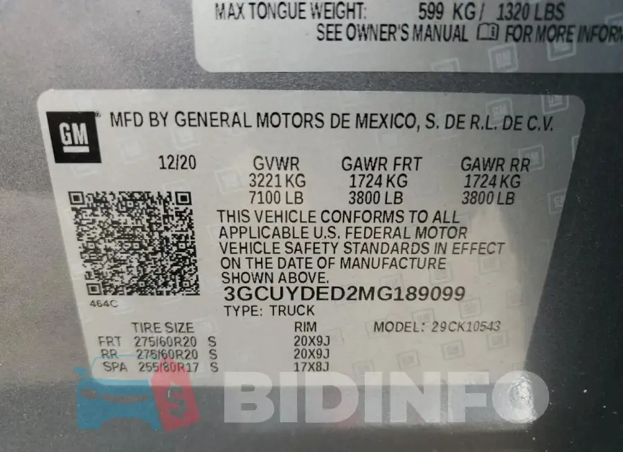 3GCUYDED2MG189099 Photo# 12