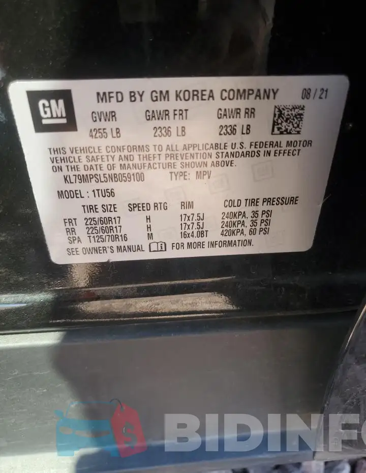 KL79MPSL5NB059100 Photo# 12