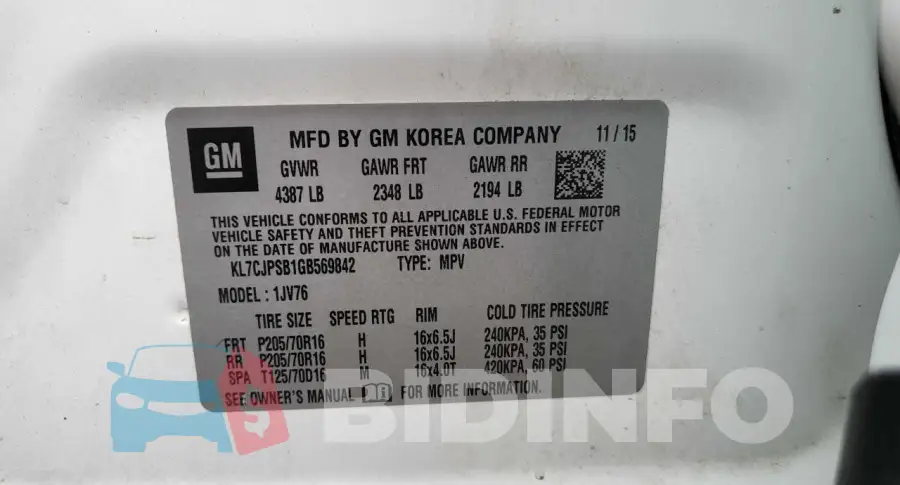 KL7CJPSB1GB569842 Photo# 10
