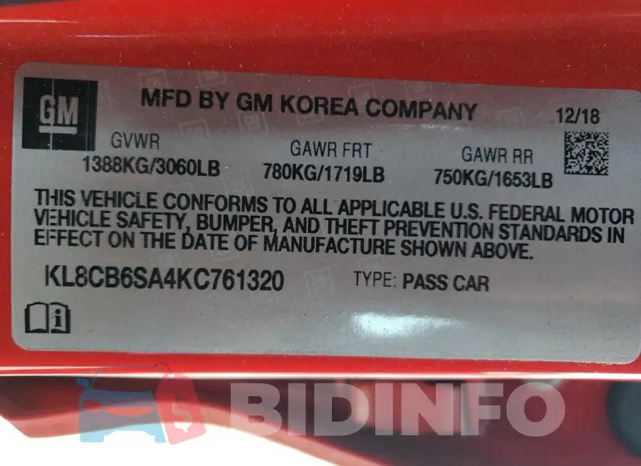 KL8CB6SA4KC761320 Photo# 12
