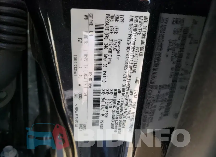 1FADP3F23FL201038 Photo# 12