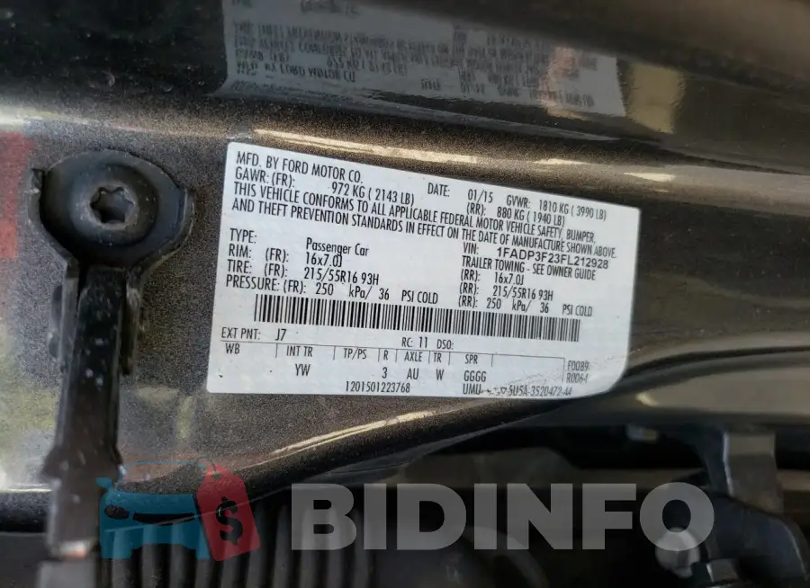 1FADP3F23FL212928 Photo# 12
