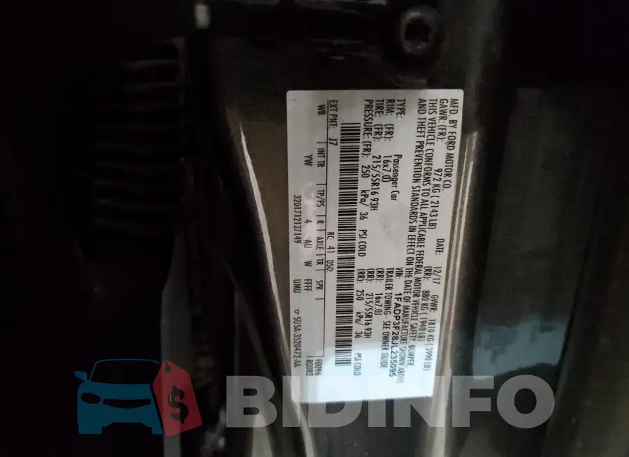 1FADP3F28JL235095 Photo# 12